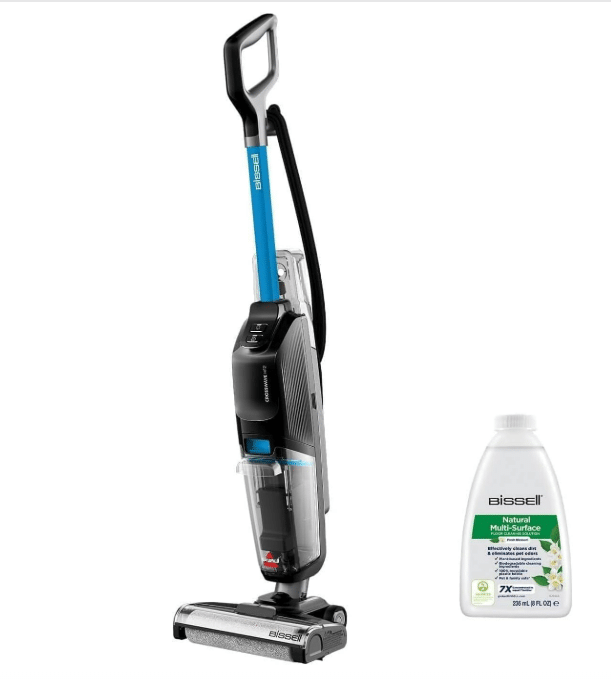Aspire & lave en même temps, nettoyeur eau et poussière léger & puissant, seulement pour sols durs